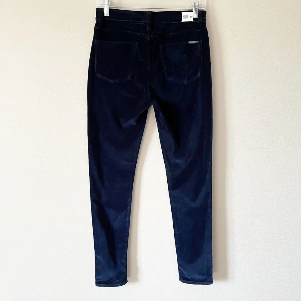 Hudson Jeans NWT Barbara High Waist Super Skinny Ankle Dark Obsidian Velvet 27
